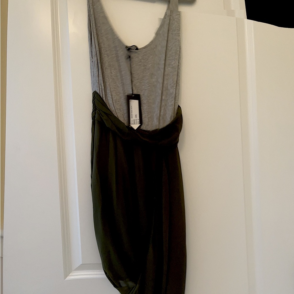 Vena Cava mini dress with Jersey bodice and sheer skirt bottom
